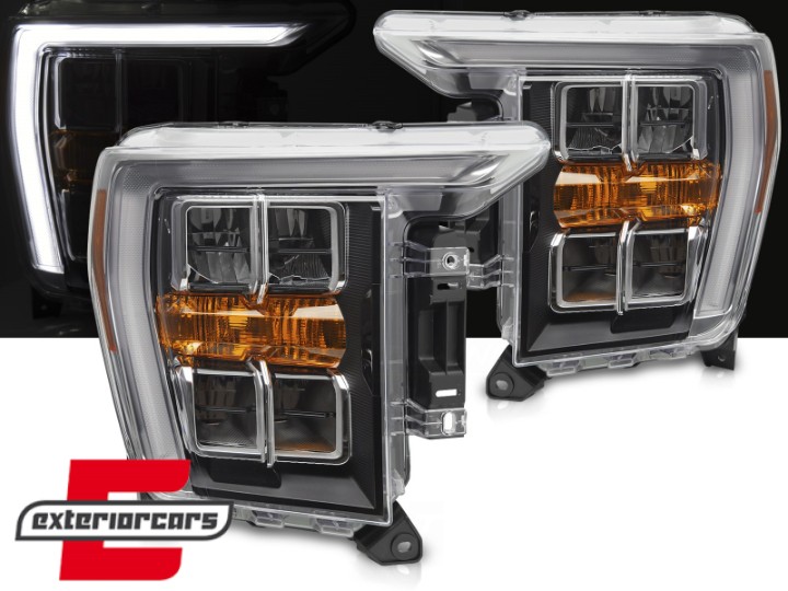 Prednja svjetla LED TruDRL dizajn (crna) / FORD F150 Mk14 (2020-2023), LPFOA4