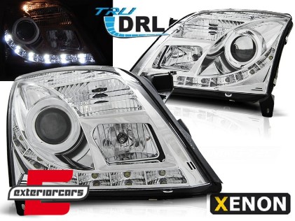 Prednja svjetla LED TruDRL Xenon (chrome) / Opel Vectra C Signum (2002-2005), LPOP79