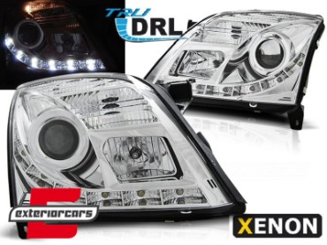 Prednja svjetla LED TruDRL Xenon (chrome) / Opel Vectra C Signum (2002-2005), LPOP79