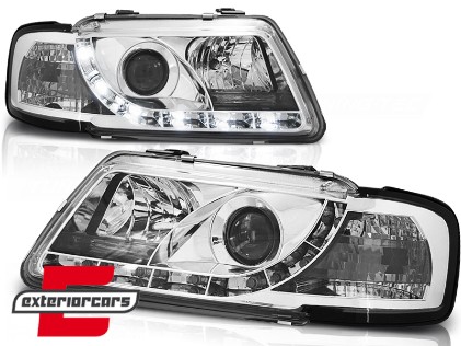 Prednja svjetla LED TrueDRL (chrome) / Audi A3 (1996-2000), LPAU61