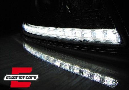 Prednja svjetla LED TrueDRL (chrome) - facelift / Škoda Octavia II facelift (2009-2012), LPSK24