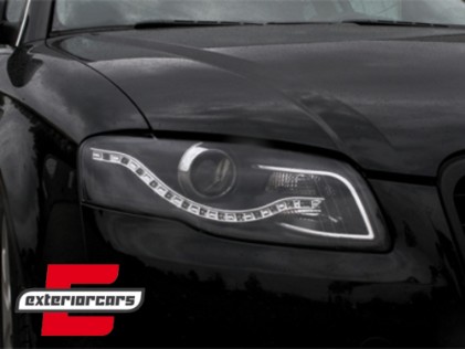 Prednja svjetla LED TrueDRL (crna) / Audi A4 B7 (2004-2008), LPAUA6