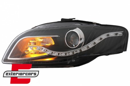 Prednja svjetla LED TrueDRL (crna) / Audi A4 B7 (2004-2008), LPAUA6