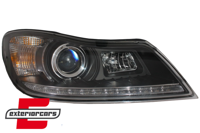 Prednja svjetla LED TrueDRL (crna) - facelift / Škoda Octavia II facelift (2009-2012), LPSK25