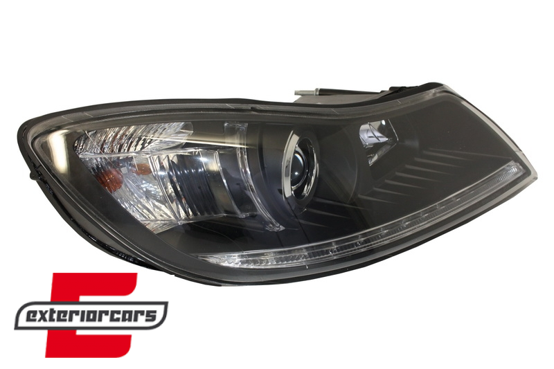 Prednja svjetla LED TrueDRL (crna) - facelift / Škoda Octavia II facelift (2009-2012), LPSK25