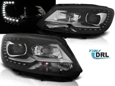 Prednja svjetla LED TrueDRL (crna) / Volkswagen Touran (08.2010-2015), LPVWL3