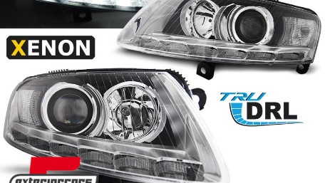 Prednja svjetla LED TrueDRL Xenon (chrome) / Audi A6 4F C6 (04.2004-2008), LPAUA9