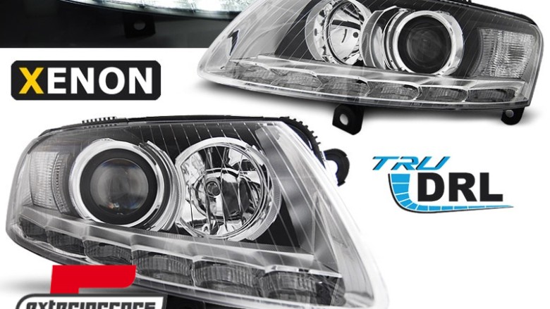 Prednja svjetla LED TrueDRL Xenon (chrome) / Audi A6 4F C6 (04.2004-2008), LPAUA9