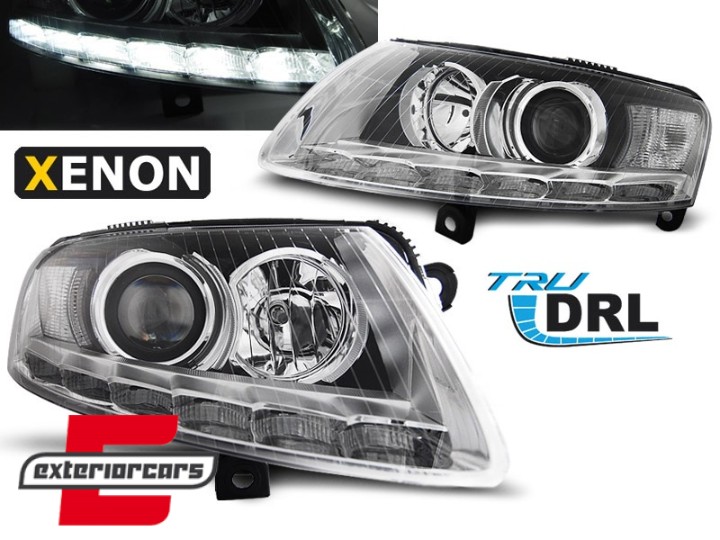 Prednja svjetla LED TrueDRL Xenon (chrome) / Audi A6 4F C6 (04.2004-2008), LPAUA9