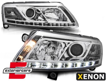 Prednja svjetla LED TrueDRL Xenon (chrome) / Audi A6 C6 4F (04.2004-2008), LPAU75