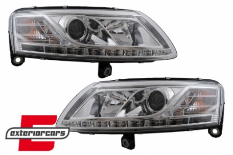 Prednja svjetla LED TrueDRL Xenon (chrome) / Audi A6 C6 4F (04.2004-2008), LPAU75