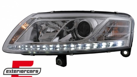 Prednja svjetla LED TrueDRL Xenon (chrome) / Audi A6 C6 4F (04.2004-2008), LPAU75
