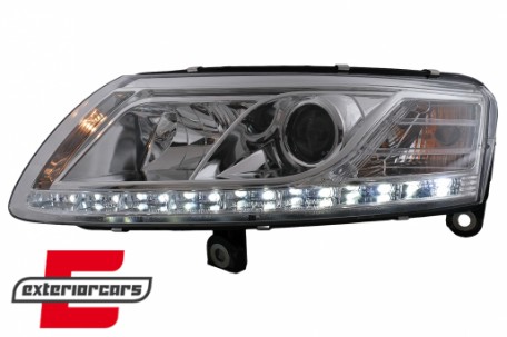 Prednja svjetla LED TrueDRL Xenon (chrome) / Audi A6 C6 4F (04.2004-2008), LPAU75