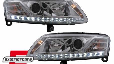 Prednja svjetla LED TrueDRL Xenon (chrome) / Audi A6 C6 4F (04.2004-2008), LPAU75