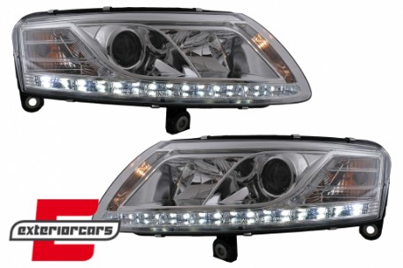 Prednja svjetla LED TrueDRL Xenon (chrome) / Audi A6 C6 4F (04.2004-2008), LPAU75