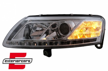 Prednja svjetla LED TrueDRL Xenon (chrome) / Audi A6 C6 4F (04.2004-2008), LPAU75