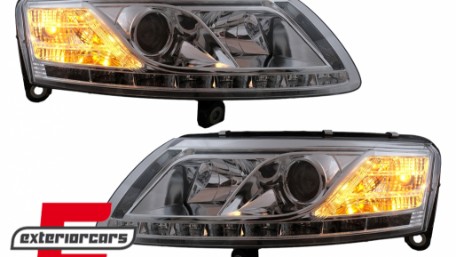 Prednja svjetla LED TrueDRL Xenon (chrome) / Audi A6 C6 4F (04.2004-2008), LPAU75