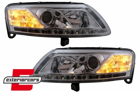 Prednja svjetla LED TrueDRL Xenon (chrome) / Audi A6 C6 4F (04.2004-2008), LPAU75