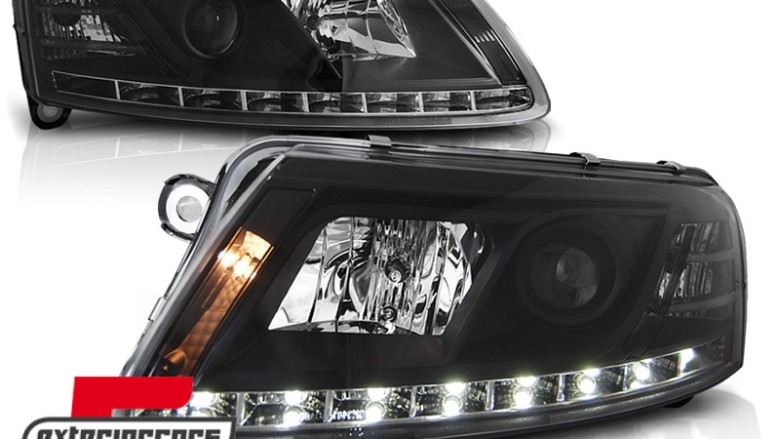 Prednja svjetla LED TrueDRL Xenon (crna) / Audi A6 C6 4F (04.2004-2008), LPAU76