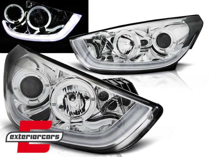 Prednja svjetla LED TubeLight Angel Eyes (chrome) / Hyundai IX35 (2010-2013), LPHU06