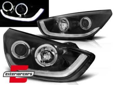 Prednja svjetla LED TubeLight Angel Eyes (crna) / Hyundai IX35 (2010-2013), LPHU07