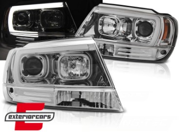 Prednja svjetla LED TubeLight (chrome) / JEEP Grand Cherokee (1999-05.2005), LPCH23