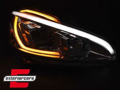 Prednja svjetla LED TubeLight (chrome) / Peugeot 208 (2012-06.2015), LPPE30