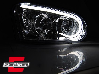 Prednja svjetla LED TubeLight (chrome) / Subaru Impreza II GD (2003-2005), LPSU13
