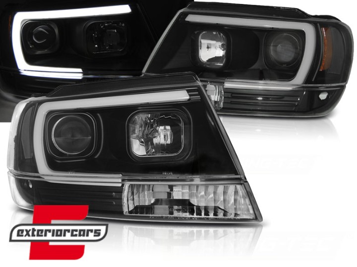 Prednja svjetla LED TubeLight (crna) / JEEP Grand Cherokee (1999-05.2005), LPCH24