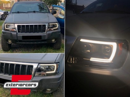 Prednja svjetla LED TubeLight (crna) / JEEP Grand Cherokee (1999-05.2005), LPCH24