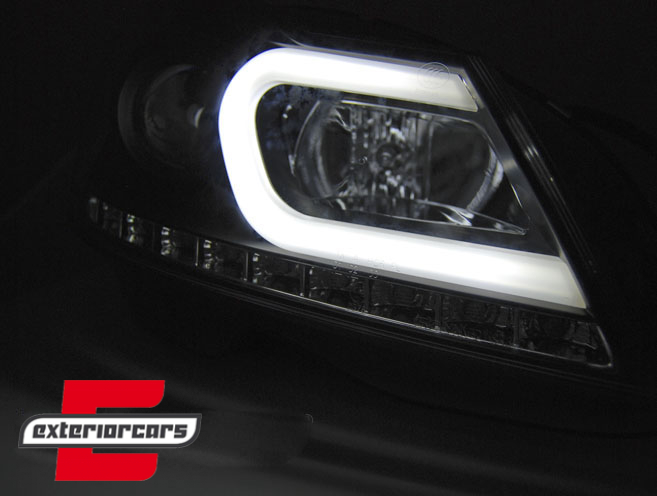 Prednja svjetla LED TubeLight (crna) / Mercedes C-klasa W204 S204 C204 Facelift (2011-2014), LPMEA4