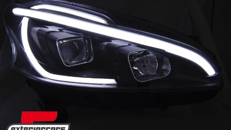 Prednja svjetla LED TubeLight (crna) / Peugeot 208 (2012-06.2015), LPPE31