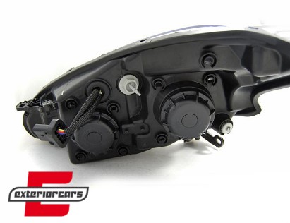 Prednja svjetla LED TubeLight (crna) / Peugeot 208 (2012-06.2015), LPPE31