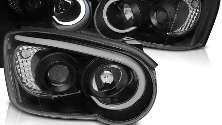 Prednja svjetla LED TubeLight (crna) / Subaru Impreza II GD (2003-2005), LPSU14
