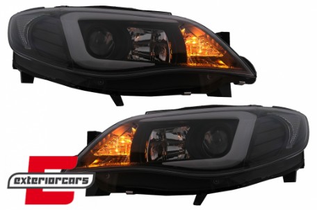 Prednja svjetla LED TubeLight (crna) / Subaru Impreza II GD (2007-2012), LPSU10