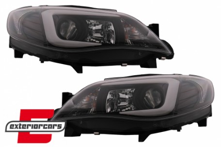 Prednja svjetla LED TubeLight (crna) / Subaru Impreza II GD (2007-2012), LPSU10