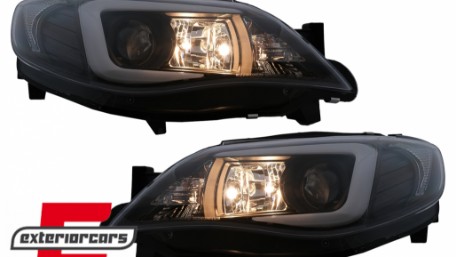 Prednja svjetla LED TubeLight (crna) / Subaru Impreza II GD (2007-2012), LPSU10