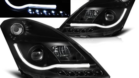 Prednja svjetla LED TubeLight (crna) / Suzuki Swift V (2010-2016), LPSI04