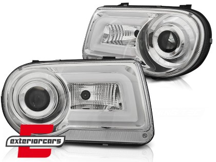 Prednja svjetla LED Tubelight dizajn (chrome) / Chrysler 300C (2004-2010), LPCH21