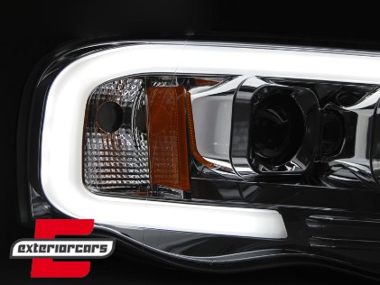 Prednja svjetla LED TubeLight dizajn (chrome) / Dodge RAM (2002-2006), LPDO15