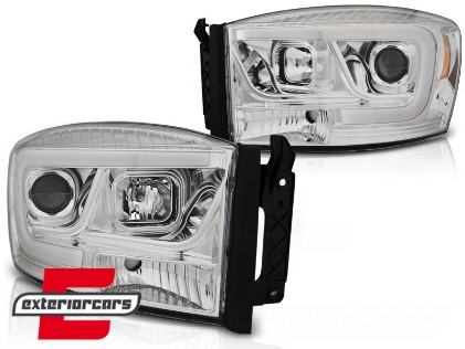 Prednja svjetla LED TubeLight dizajn (chrome) / Dodge RAM (2006-2008), LPDO17
