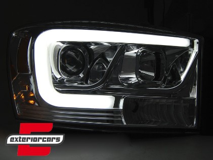 Prednja svjetla LED TubeLight dizajn (chrome) / Dodge RAM (2006-2008), LPDO17