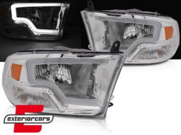 Prednja svjetla LED TubeLight dizajn (chrome) / Dodge RAM (2009-2018), LPDO35