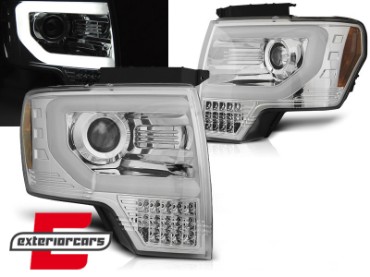 Prednja svjetla LED TubeLight dizajn (chrome) / FORD F150 MK12 (2008-2014), LPFO87