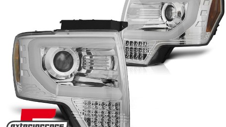 Prednja svjetla LED TubeLight dizajn (chrome) / FORD F150 MK12 (2008-2014), LPFO87