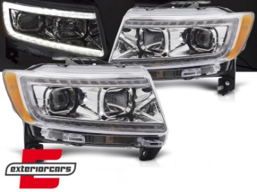 Prednja svjetla LED TubeLight dizajn (chrome) / JEEP Grand Cherokee WK2 (2011-2013), LPCH47