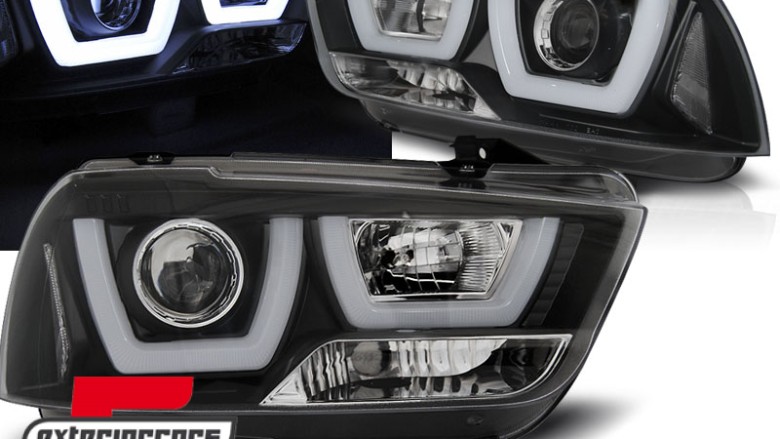 Prednja svjetla LED TubeLight dizajn (crna) / Dodge Charger (2011-2015), LPDO14
