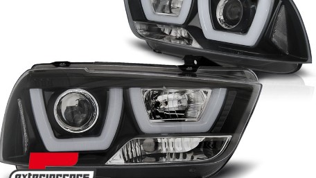 Prednja svjetla LED TubeLight dizajn (crna) / Dodge Charger (2011-2015), LPDO14