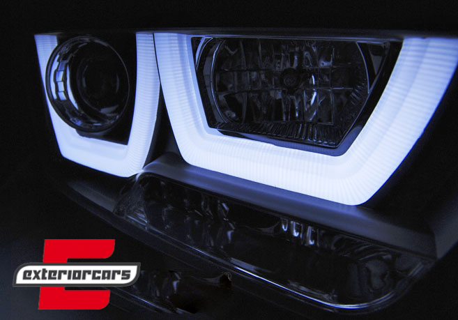 Prednja svjetla LED TubeLight dizajn (crna) / Dodge Charger (2011-2015), LPDO14