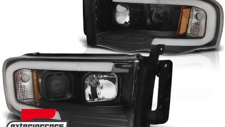 Prednja svjetla LED TubeLight dizajn (crna) / Dodge RAM (2002-2006), LPDO16